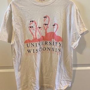 University of Wisconsin flamingo shirt